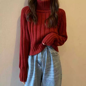 Women's Ribbed Turtleneck Sweater — View 3