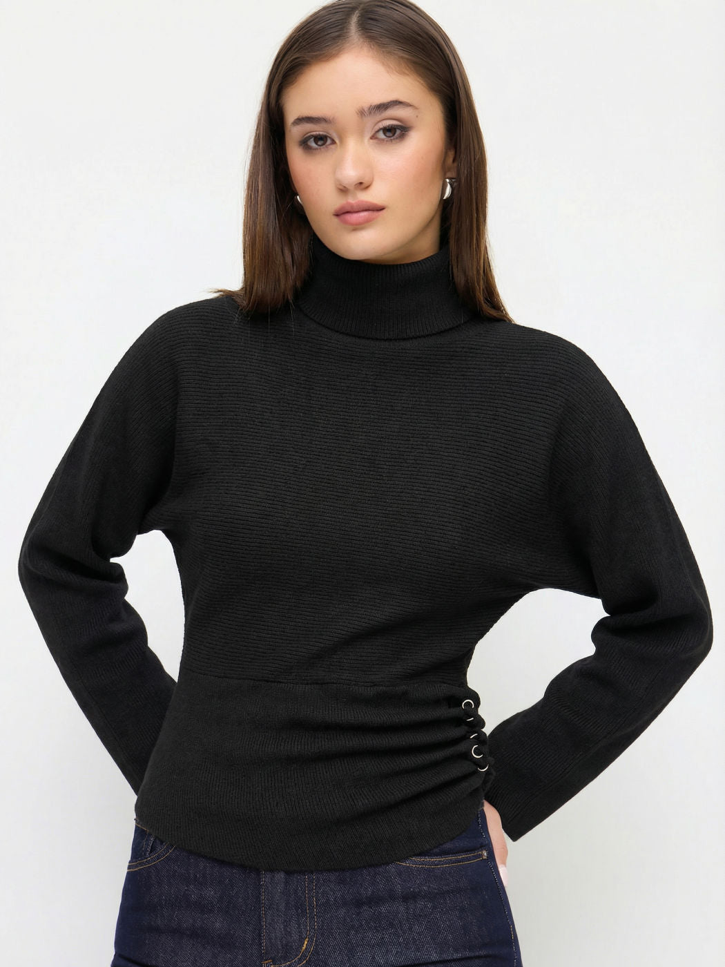 Women's Ribbed Turtleneck Sweater — View 9