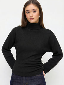 Women's Ribbed Turtleneck Sweater — View 9