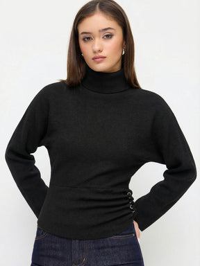 Women's Ribbed Turtleneck Sweater — View 9