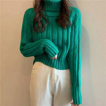 Women's Ribbed Turtleneck Sweater — View 5
