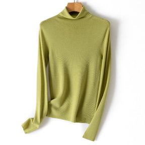 Women's Fitted Fine Knit Turtleneck Sweater — View 11