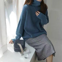 Women's Oversized Turtleneck Sweater — View 8
