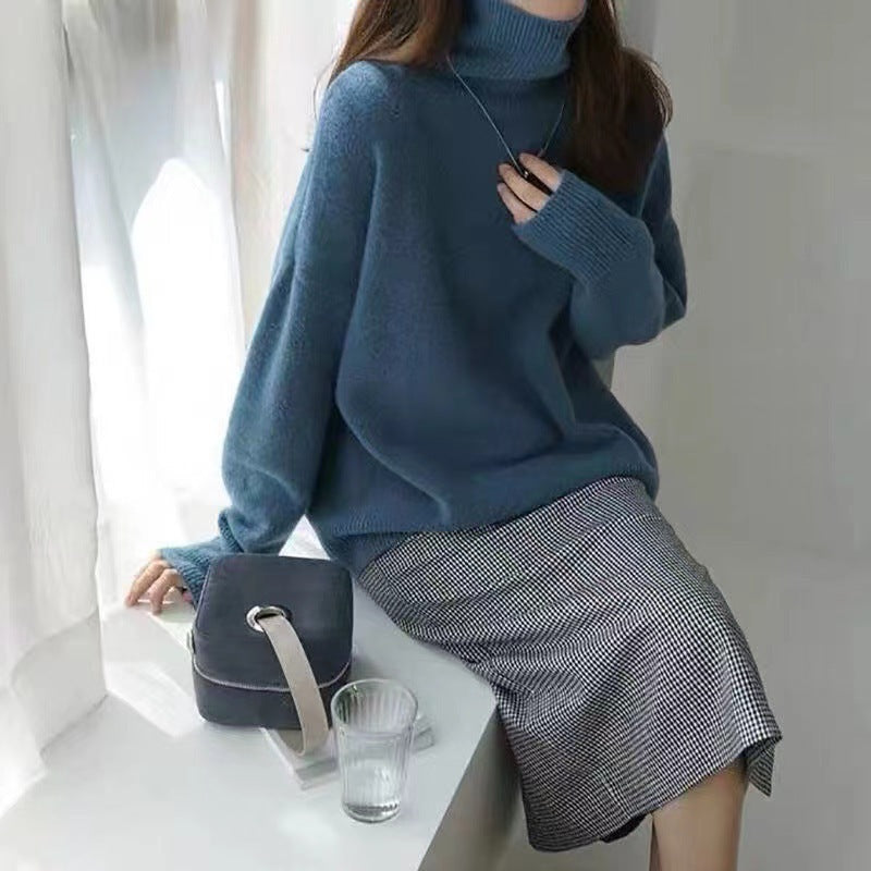 Women's Oversized Turtleneck Sweater — View 8