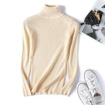 Women's Fitted Ribbed Textured Turtleneck Sweater — View 5