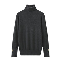 Women's Button Detail Turtleneck Sweater — View 15