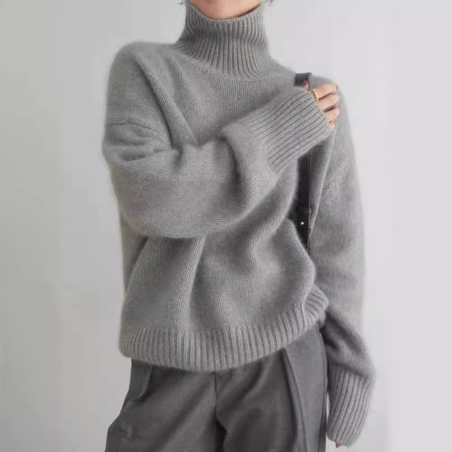 Women's Cashmere Turtleneck Sweater — View 2