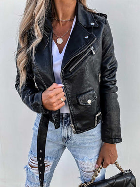 Women's Zip Front Short Coat — View 3