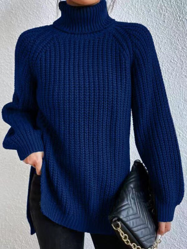 Women's Ribbed Turtleneck Sweater — View 2