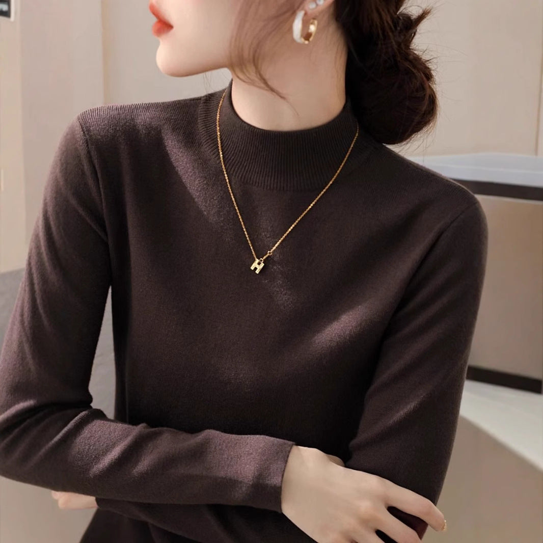 Women's Wool Blend Turtleneck Sweater — View 2