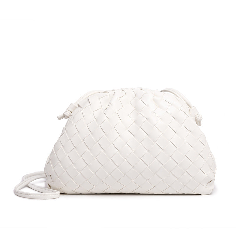 Women's Woven Mini Crossbody Bag in White by Juana Fashion