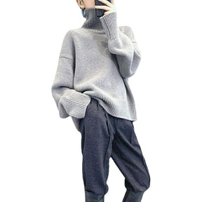 Women's Ribbed Textured Turtleneck Sweater — View 5