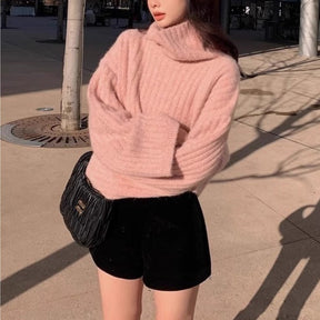 Women's Textured Turtleneck Sweater — View 3