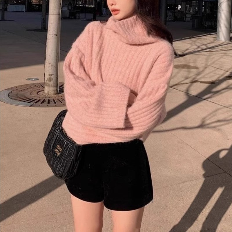 Women's Textured Turtleneck Sweater — View 3