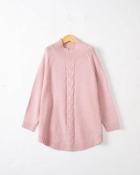 Women's Cable Knit Ribbed Fine Knit Turtleneck Sweater — View 10