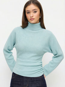 Women's Ribbed Turtleneck Sweater — View 8