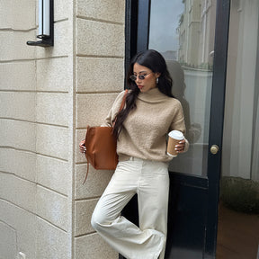 Women's Textured Turtleneck Sweater — View 5