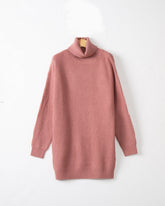 Women's Oversized Ribbed Drop Shoulder Turtleneck Sweater — View 11