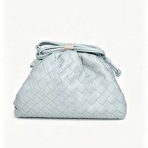 Women's Woven Mini Crossbody Bag in Light Blue by Juana Fashion