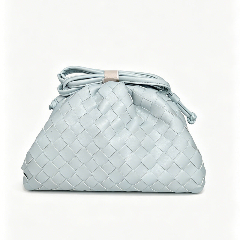 Women's Woven Mini Crossbody Bag in Light Blue by Juana Fashion