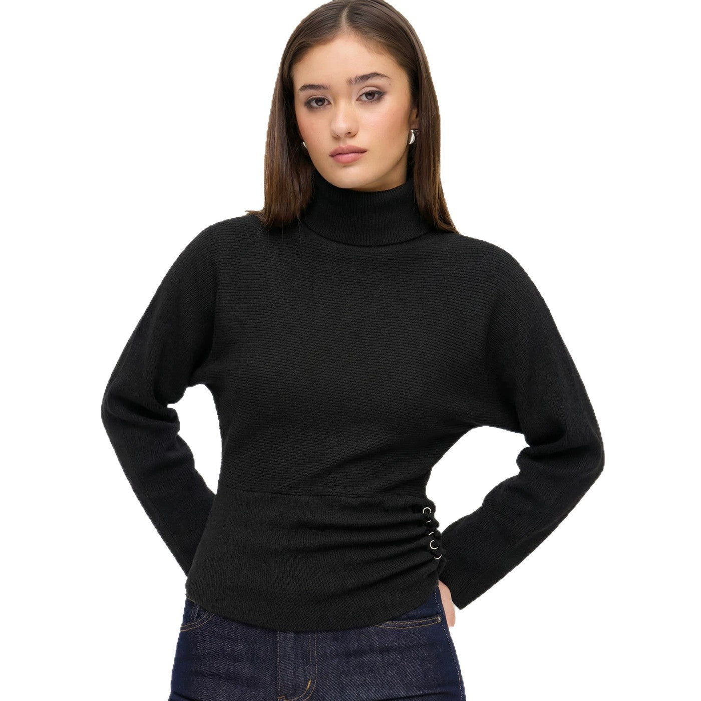Women's Ribbed Turtleneck Sweater — View 5