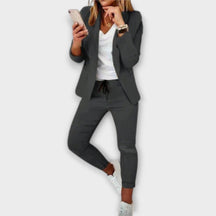 Women's Tailored Blazer Set | Lyselle in Blue - Juana Fashion