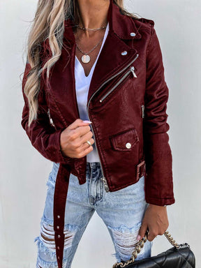 Women's Zip Front Short Coat — View 4