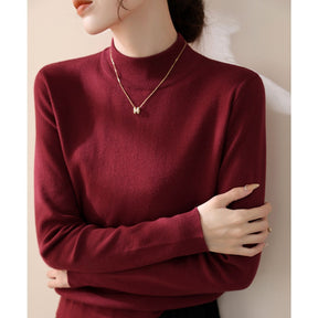 Women's Wool Blend Turtleneck Sweater — View 8