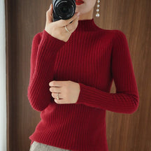 Women's Ribbed Turtleneck Sweater — View 12