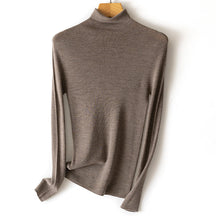 Women's Ribbed Fine Knit Turtleneck Sweater — View 11