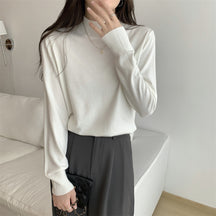 Women's Drop Shoulder Turtleneck Sweater — View 6