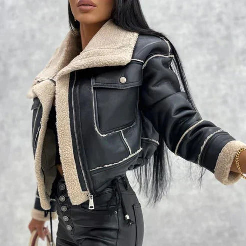 Women's Leather Look Jacket — View 3