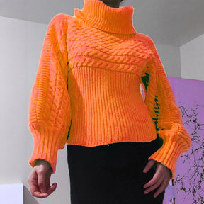 Women's Textured Turtleneck Sweater — View 1