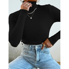 Women's Ribbed Turtleneck Sweater — View 6