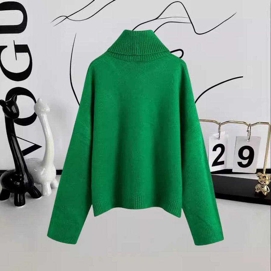 Women's Wool Turtleneck Sweater — View 2