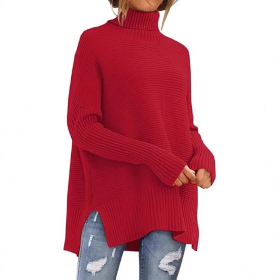Women's Ribbed Turtleneck Sweater — View 2