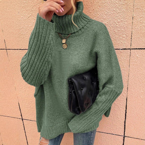 Women's Ribbed Turtleneck Sweater — View 1