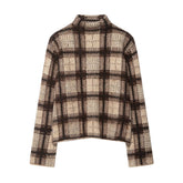 Women's Plaid Turtleneck Sweater — View 2