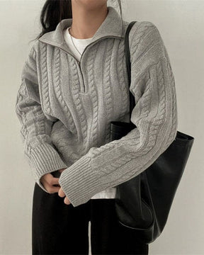 Women's Zip Front Turtleneck Sweater — View 7