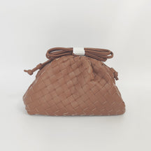 Women's Woven Mini Crossbody Bag in Amber Brown by Juana Fashion