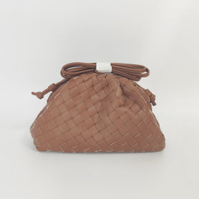 Women's Woven Mini Crossbody Bag in Amber Brown by Juana Fashion