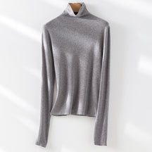 Women's Fitted Fine Knit Turtleneck Sweater — View 11