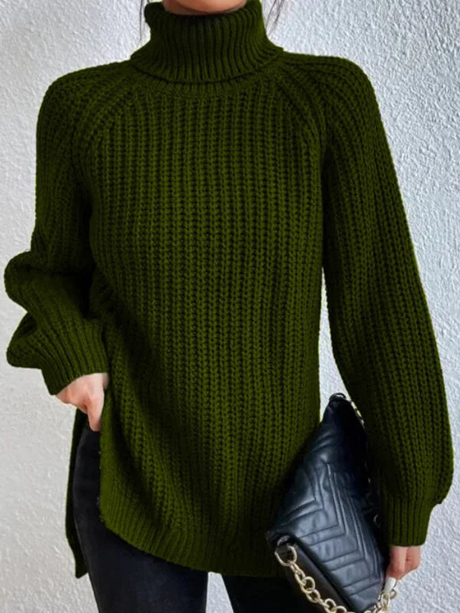 Women's Ribbed Turtleneck Sweater — View 5