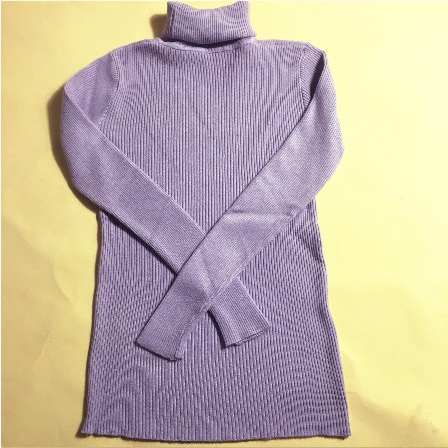 Women's Fitted Ribbed Textured Turtleneck Sweater — View 9