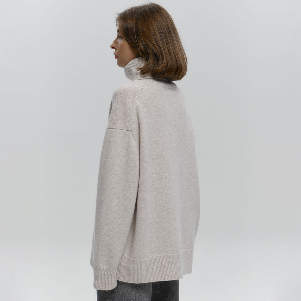 Women's Wool Turtleneck Sweater — View 4