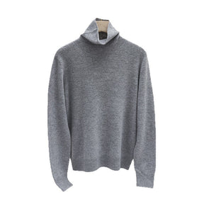 Women's Fitted Ribbed Fine Knit Turtleneck Sweater — View 5