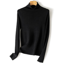 Women's Fitted Fine Knit Turtleneck Sweater — View 8