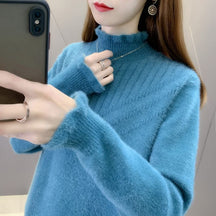 Women's Textured Turtleneck Sweater — View 9