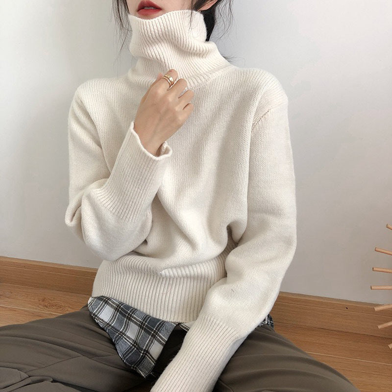 Women's Drop Shoulder Turtleneck Sweater — View 2
