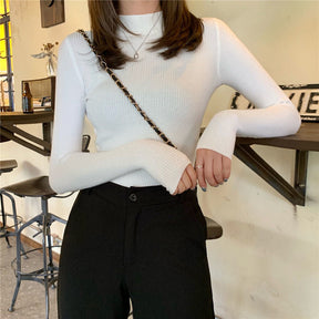 Women's Ribbed Turtleneck Sweater — View 8